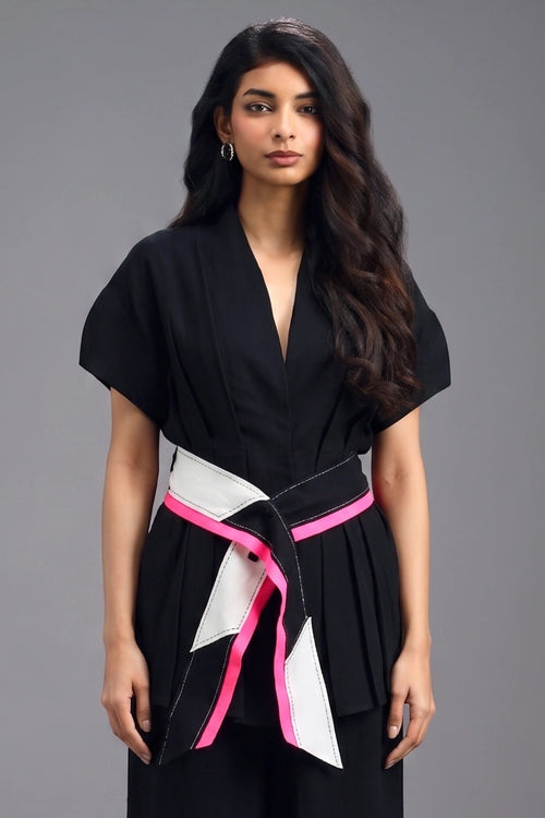 Black Mega Sleeve Top