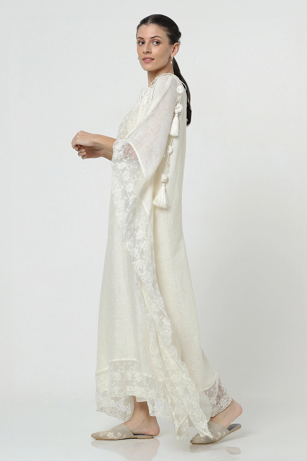 Love Lace Off-White Kaftan