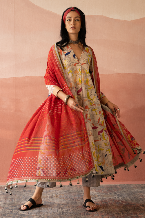 Manal Kurta with Ur Pant and Abu Dupatta
