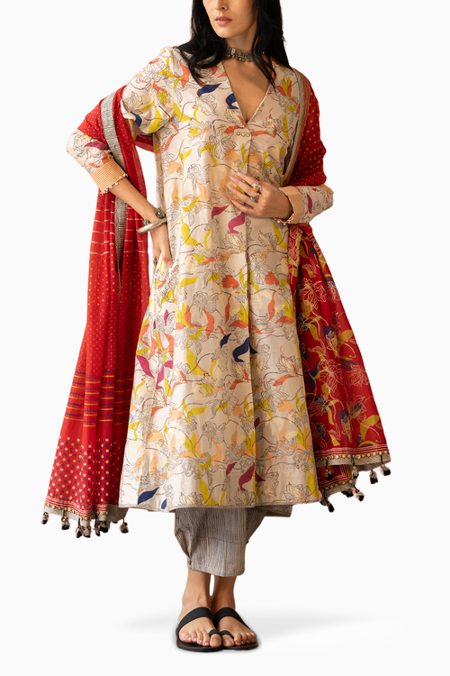 Manal Kurta with Ur Pant and Abu Dupatta