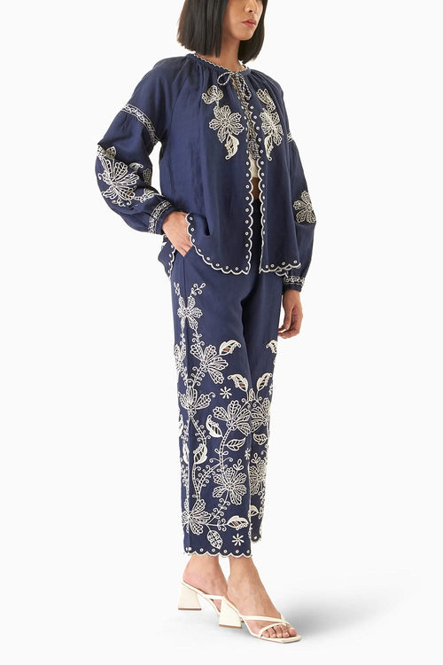 Blue Marlyn Shrug with Pants