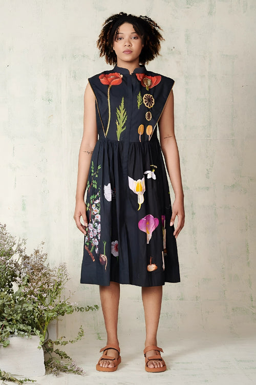 Black Botany Zipper Dress