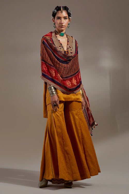 Yellow Topaz Anka Mitra Short Kurta Set