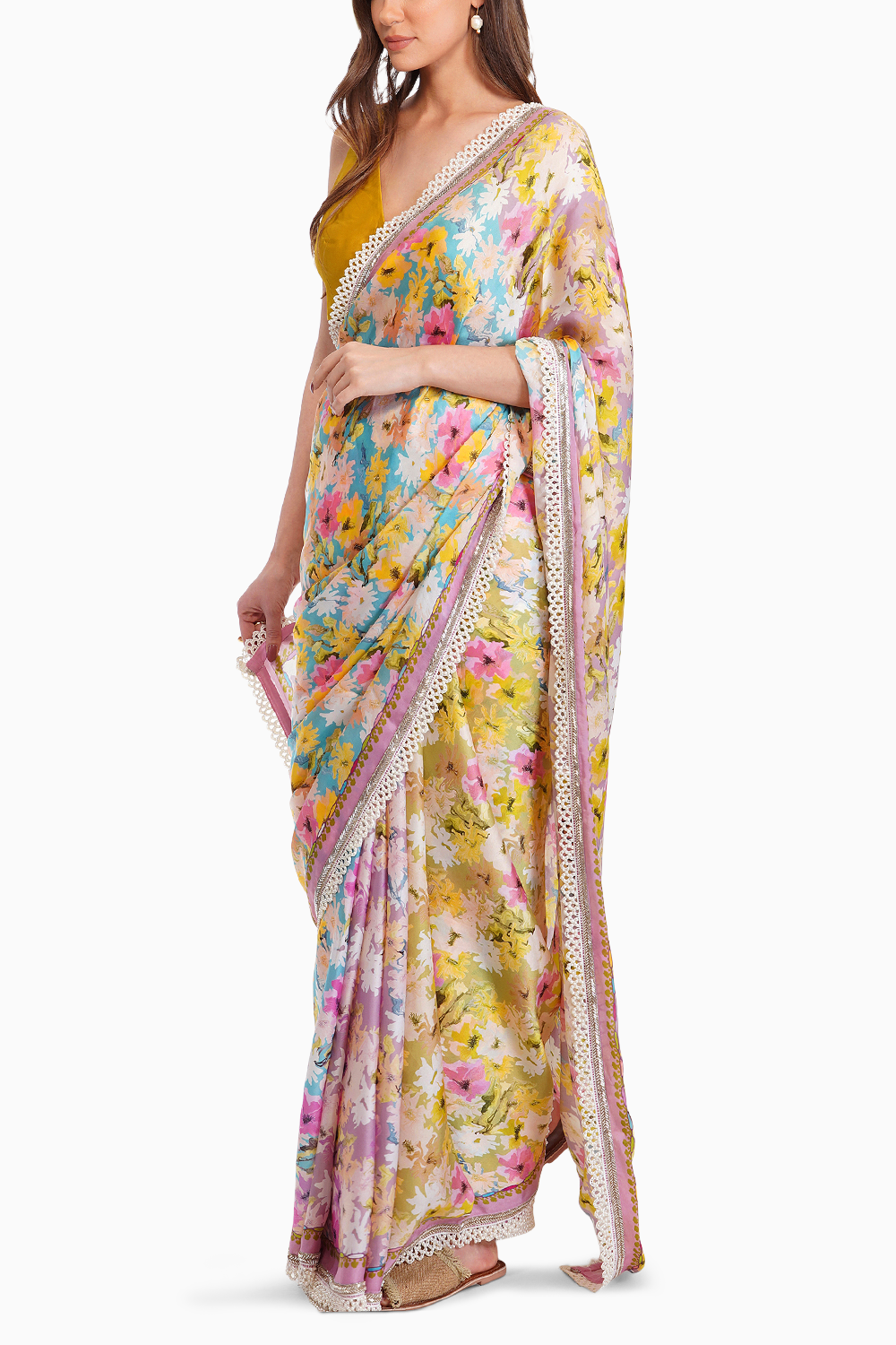 Summer Print Saree Set