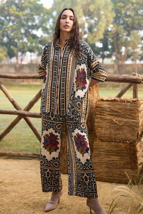Baroque Printed Straight-Cut Pant