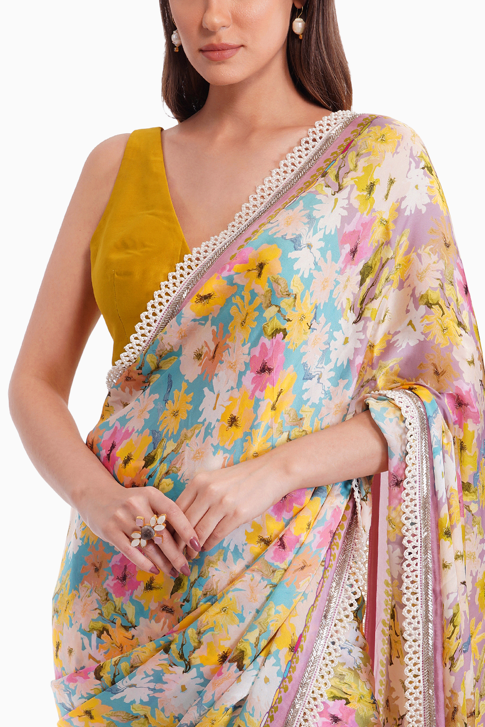 Summer Print Saree Set