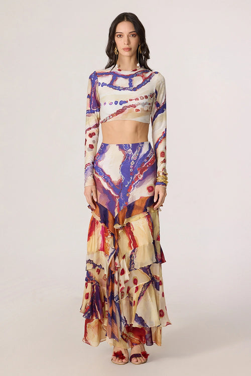 Zavi Blouse With Marieya Skirt