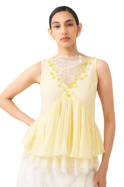 Flow Pastel Yellow Top