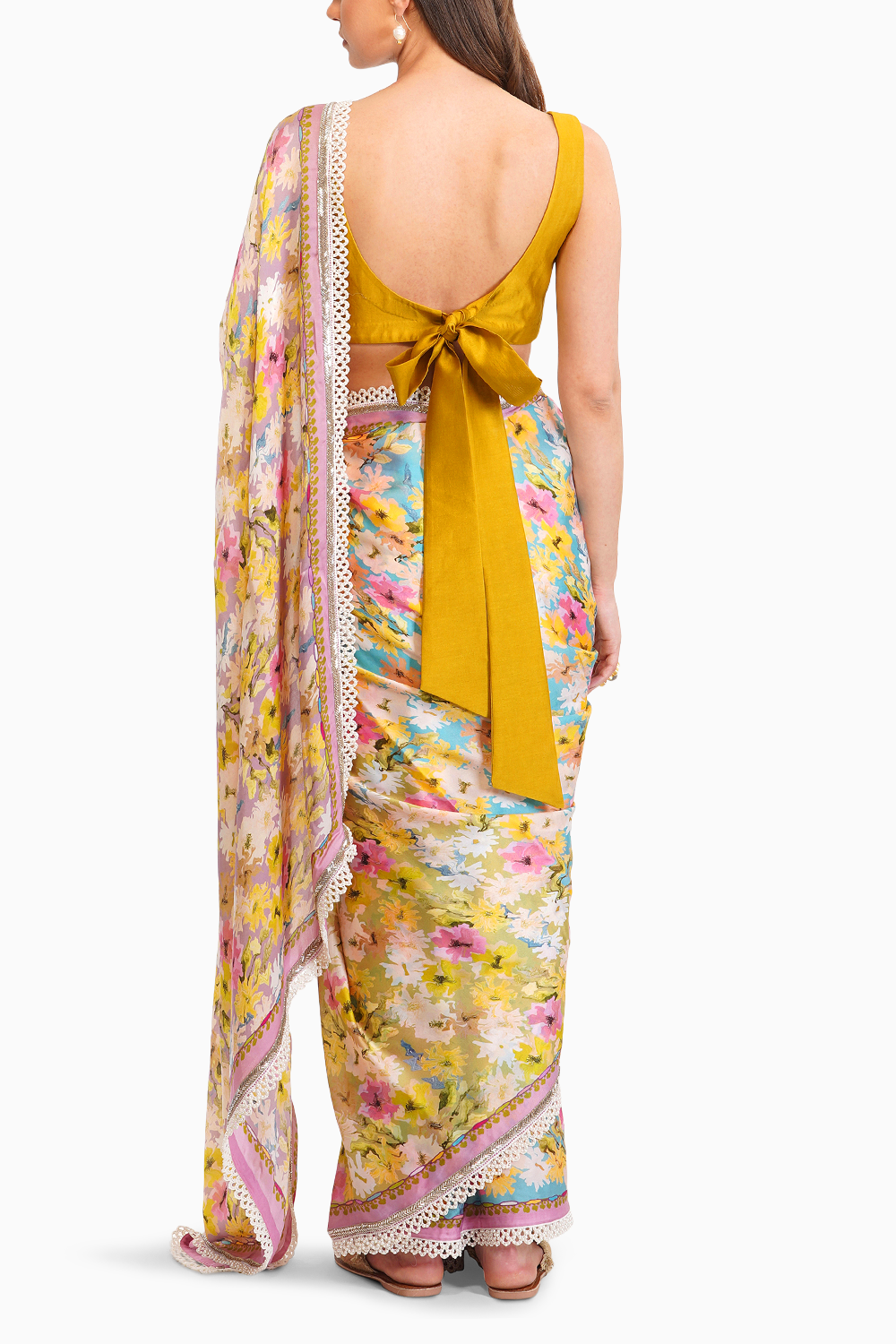 Summer Print Saree Set