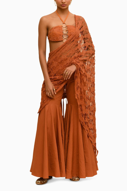 Hoop Loop Mesh Saree Set