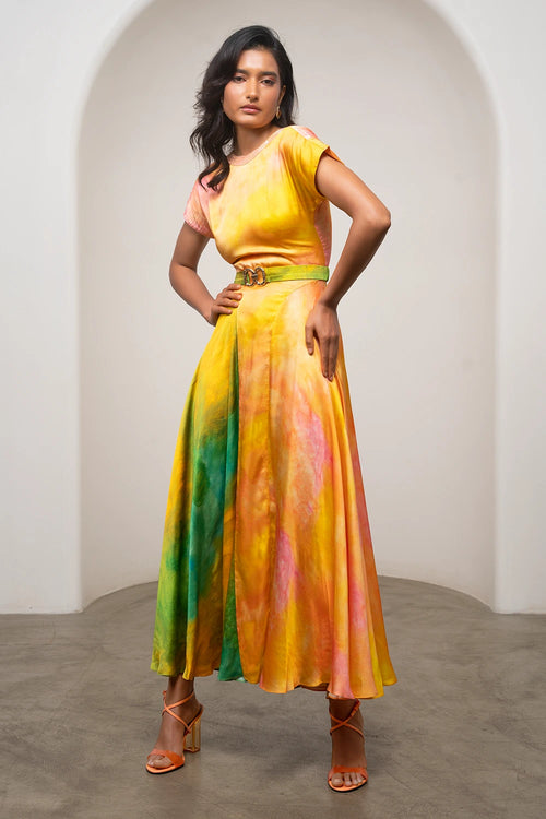 Ova Contrast Maxi Dress