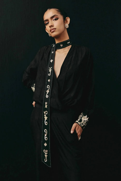 Parsi Gaara Black Palazzos