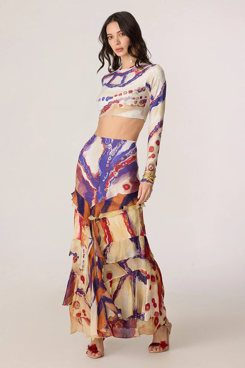 Zavi Blouse With Marieya Skirt