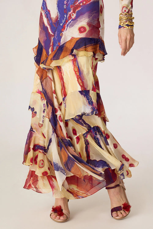 Zavi Blouse With Marieya Skirt