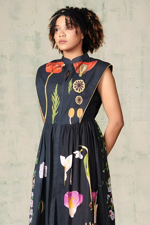 Black Botany Zipper Dress