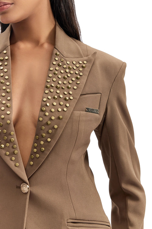 Studded Lapel Power Suit