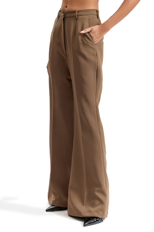 Sand Wide Bottom Trousers