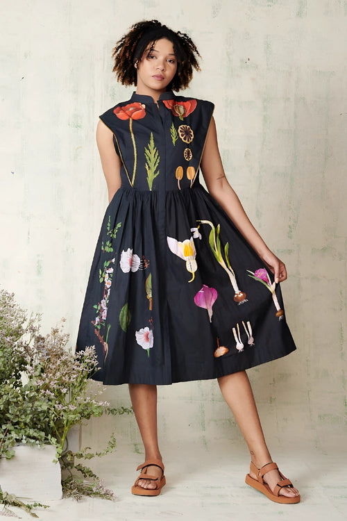 Black Botany Zipper Dress