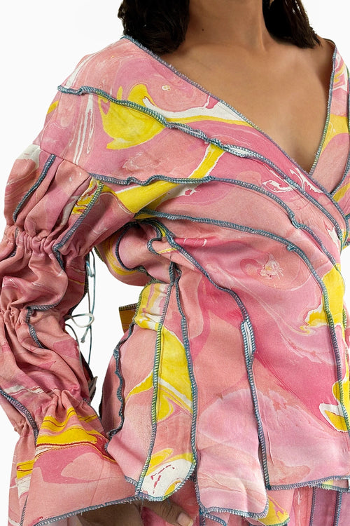 Peony Wrap Top Co-ord Set
