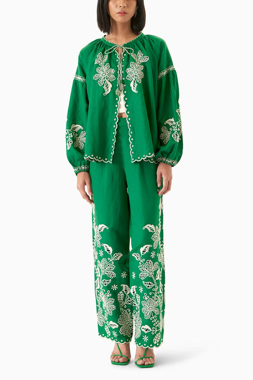 Green Marlyn Summer Jacket with Pants