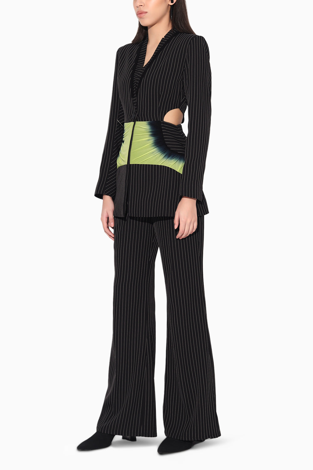 Cosmic Cut Away Black Pant Suit