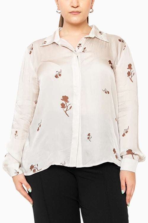 Wilted Petals White Shirt