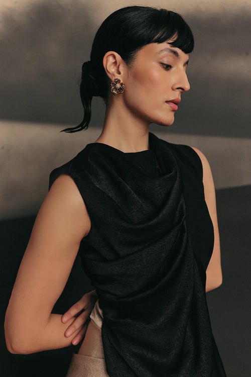 Black Gold Elio Top And Knot Skirt