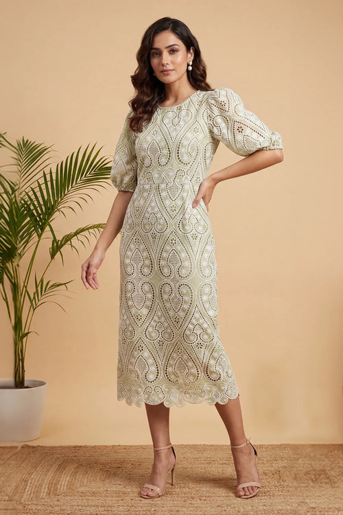 Sage Reverie Lace Dress