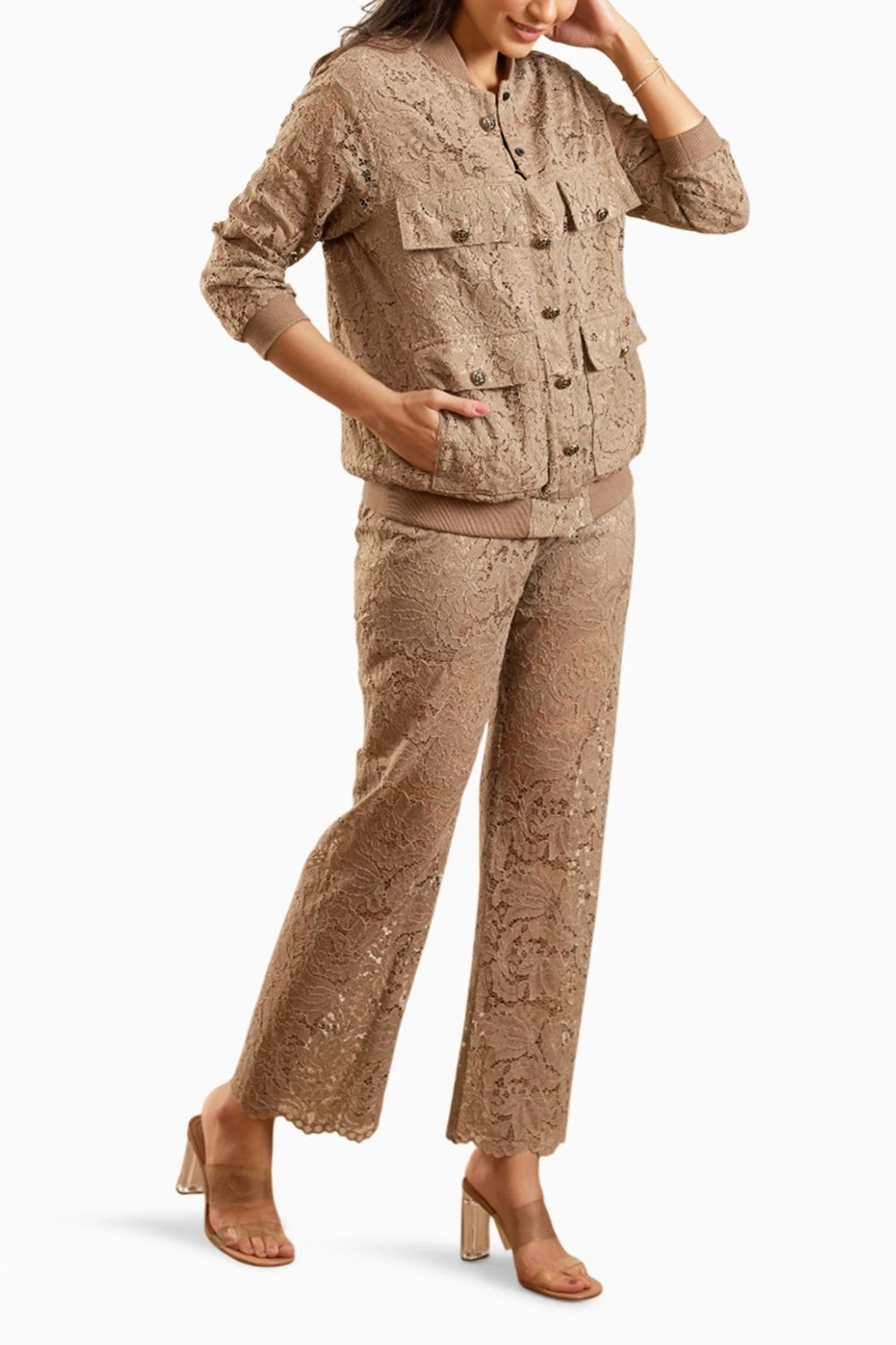 The Caramel Lace Co-ord Set