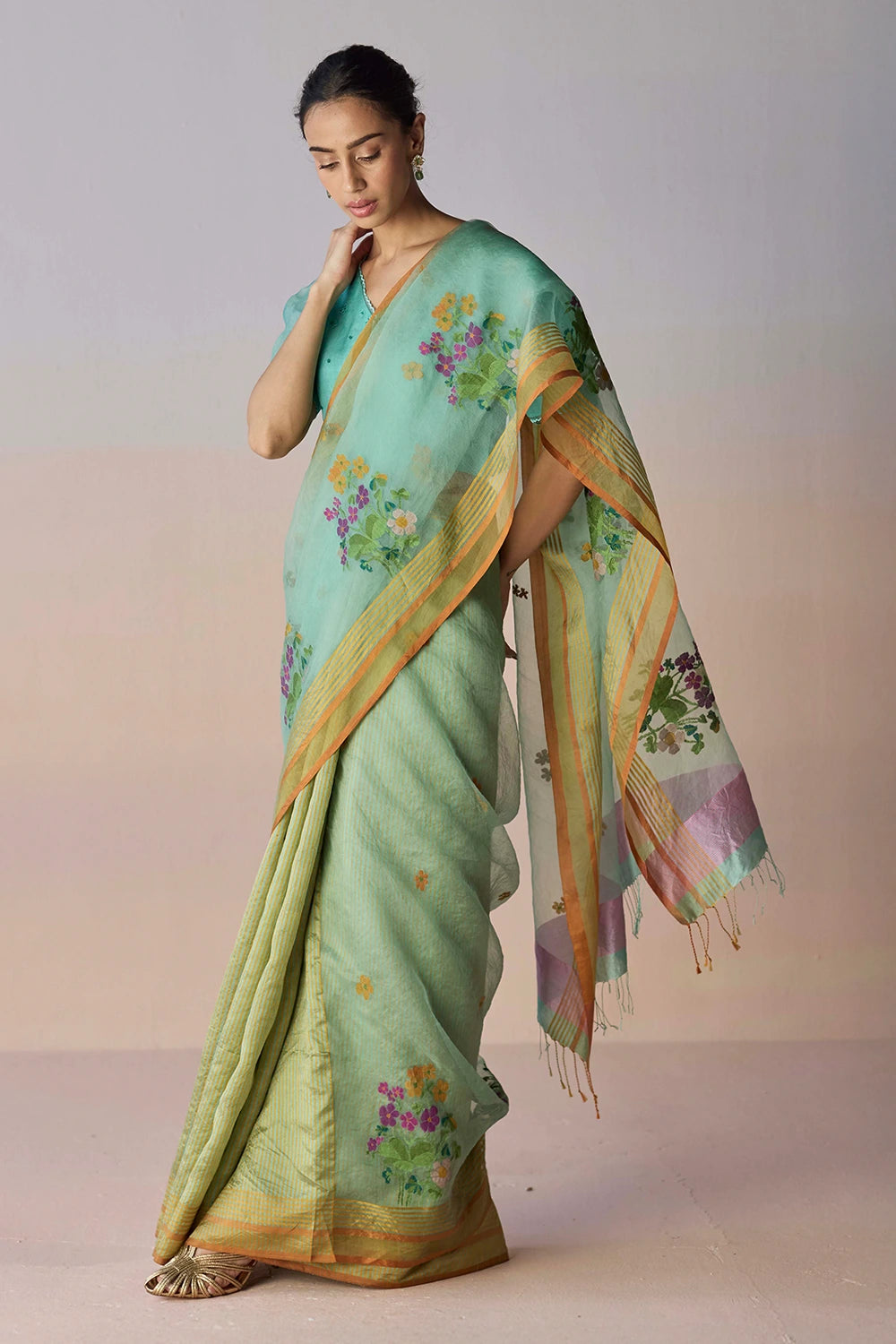 Earthsong Jamdani Saree