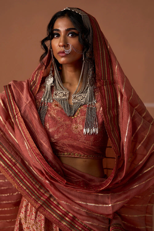 Ashna Blouse with Saira Skirt and Suhana Dupatta