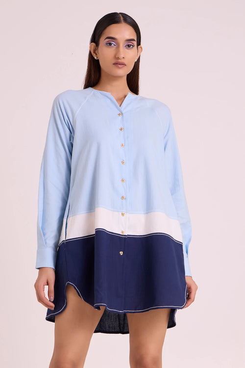Harbour Beach Blue Short Dress