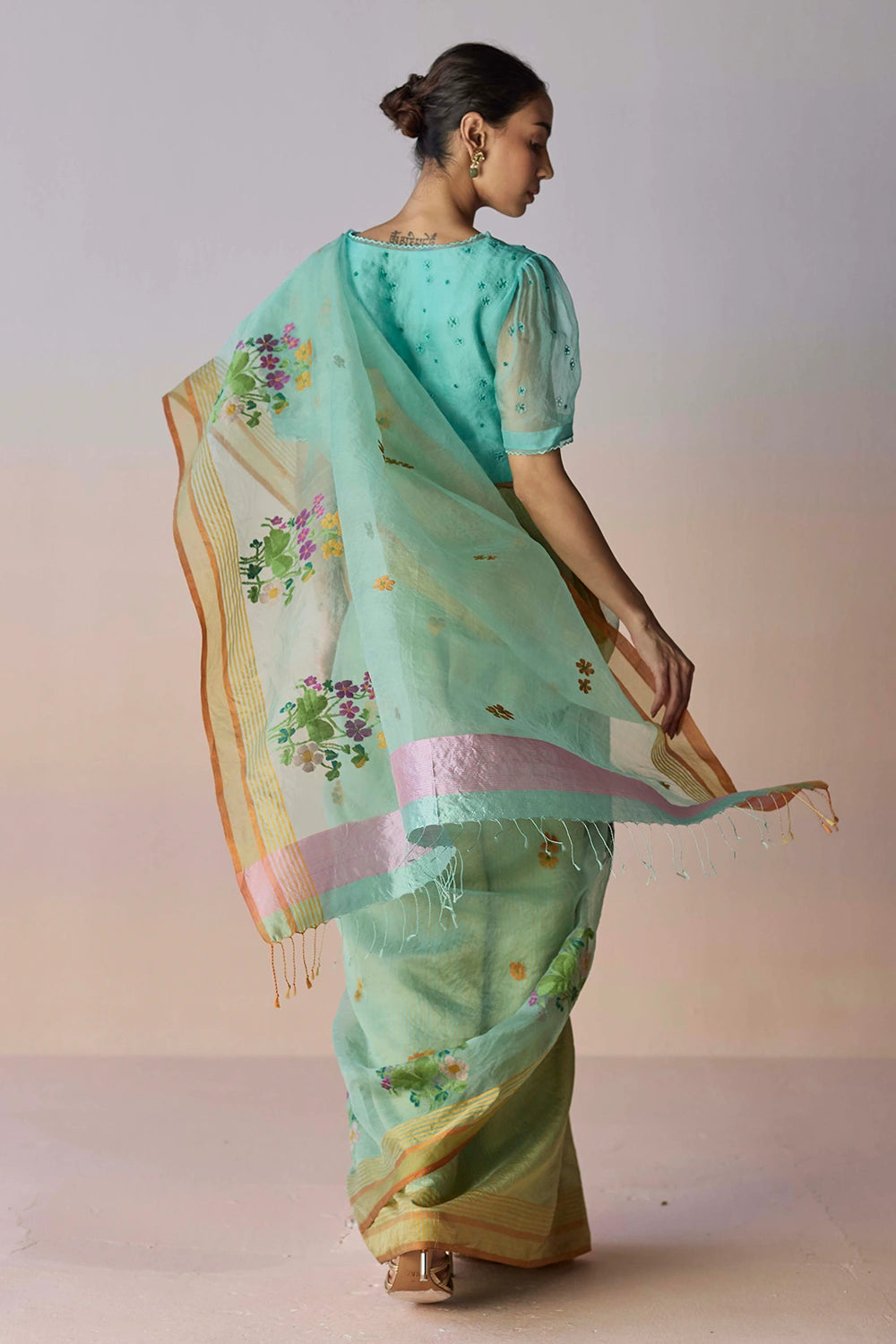 Earthsong Jamdani Saree