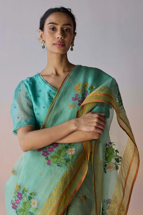 Earthsong Jamdani Saree
