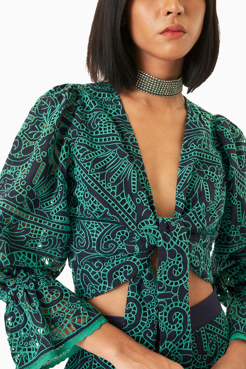Alaya Tie up Top with Marlyn Pants