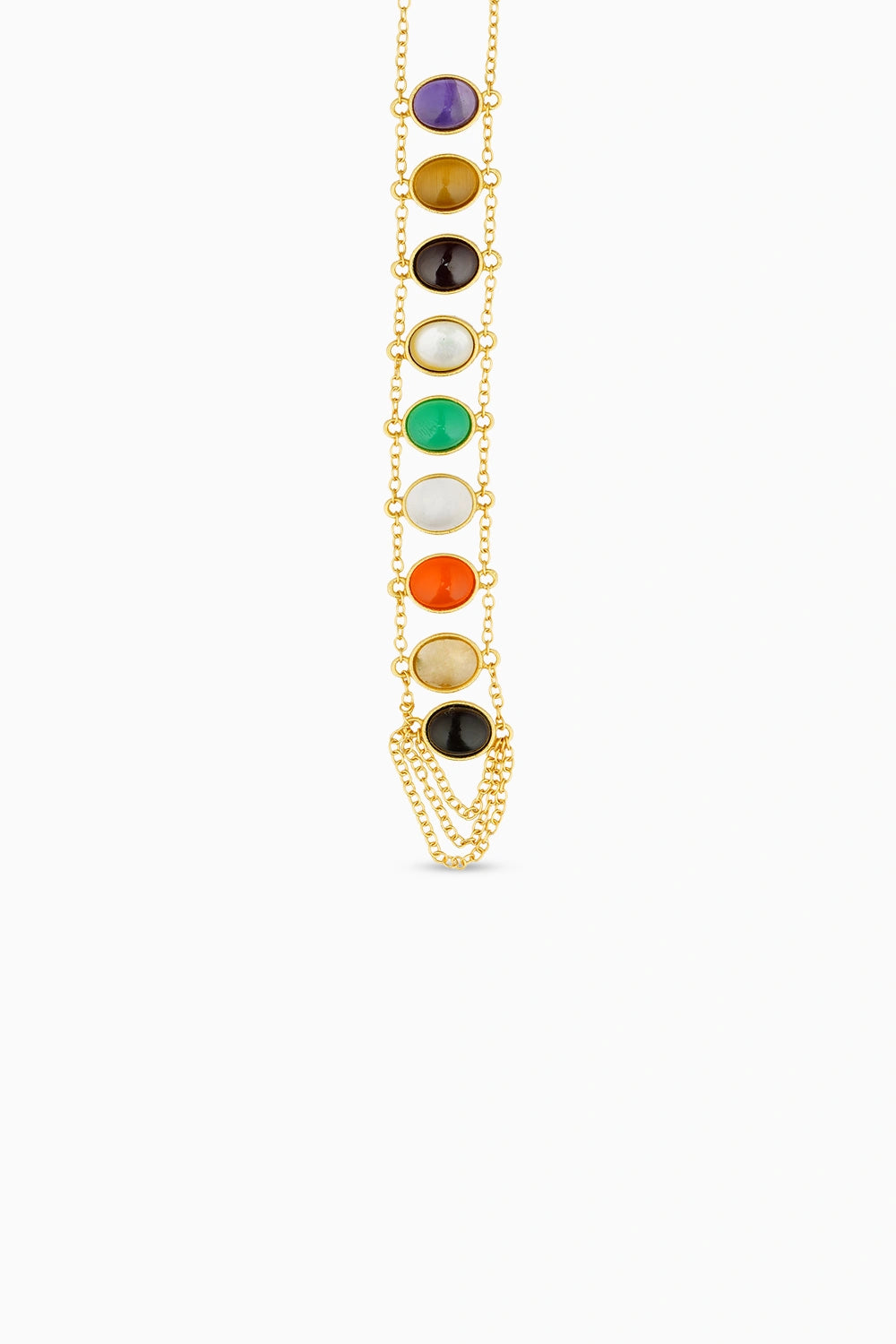 Power Within Navratan Lariat Necklace