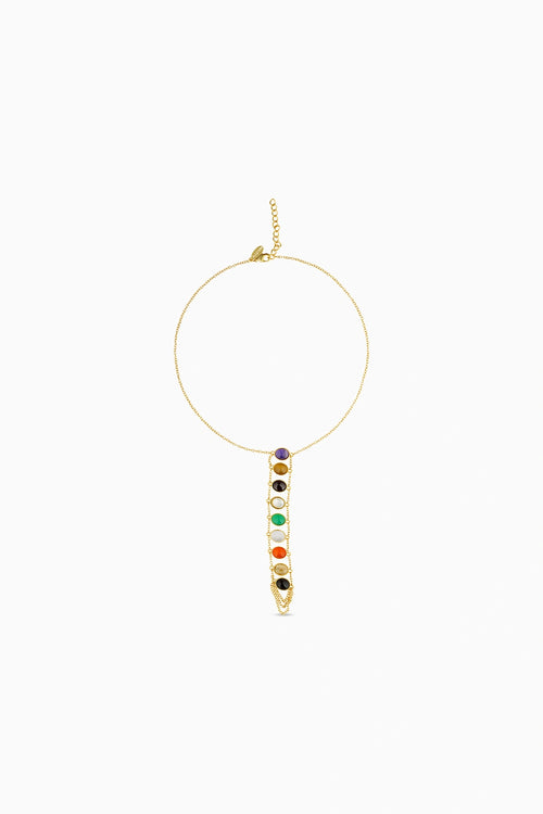 Power Within Navratan Lariat Necklace