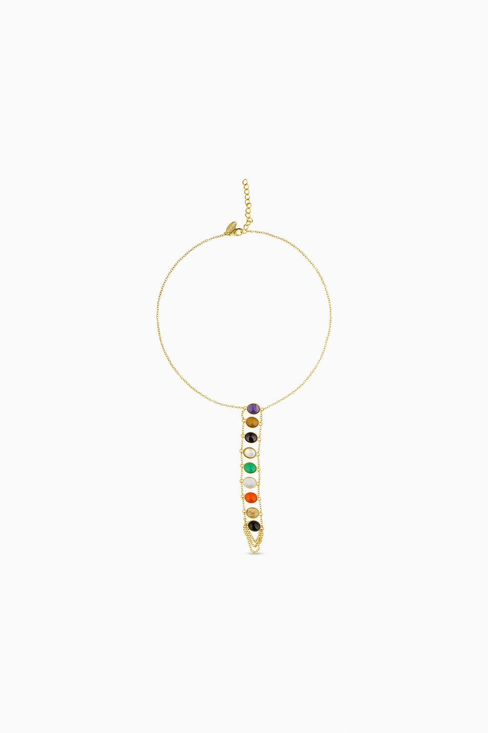 Power Within Navratan Lariat Necklace