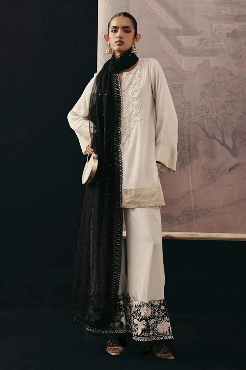 Parsi Gaara Beige Palazzos