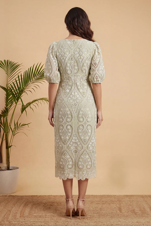 Sage Reverie Lace Dress