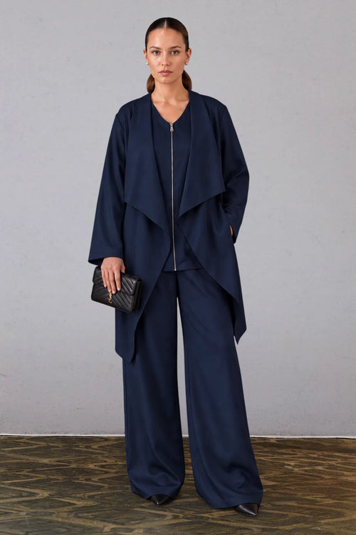 Navy Blue Three-Piece Co-ord Set