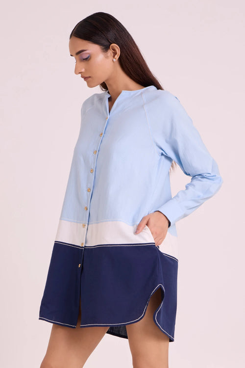 Harbour Beach Blue Short Dress