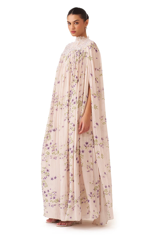 Printed Lavender Nautch Co-ord Set