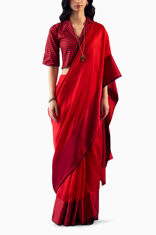 Bold Allure Scarlet Saree