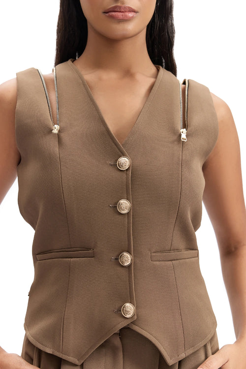 Sand Tailored Waistcoat