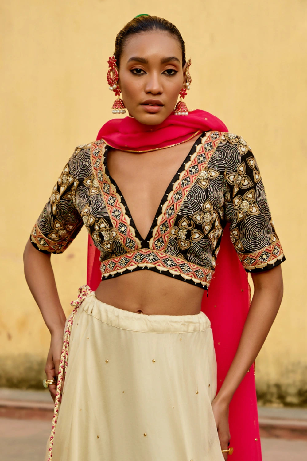 Jantar Mantar Chand Lehenga Set
