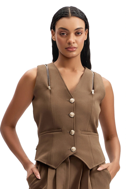 Sand Tailored Waistcoat