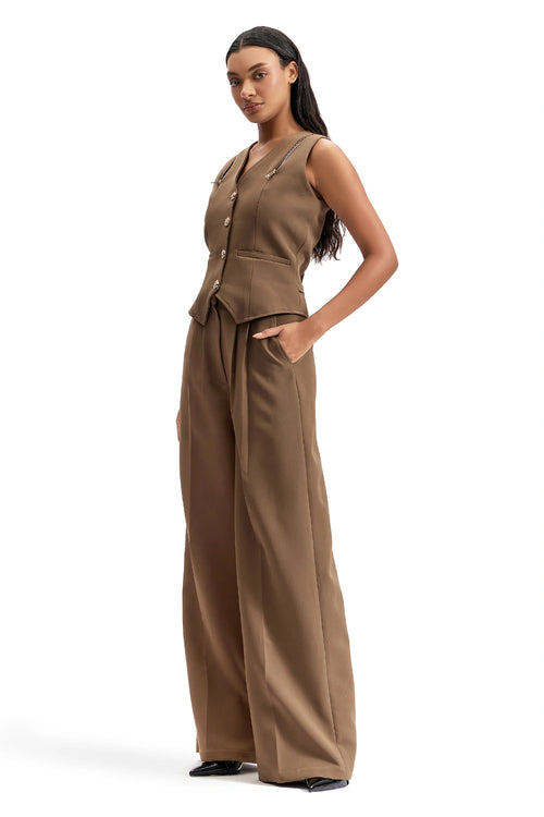 Sand Utility Waistcoat Set