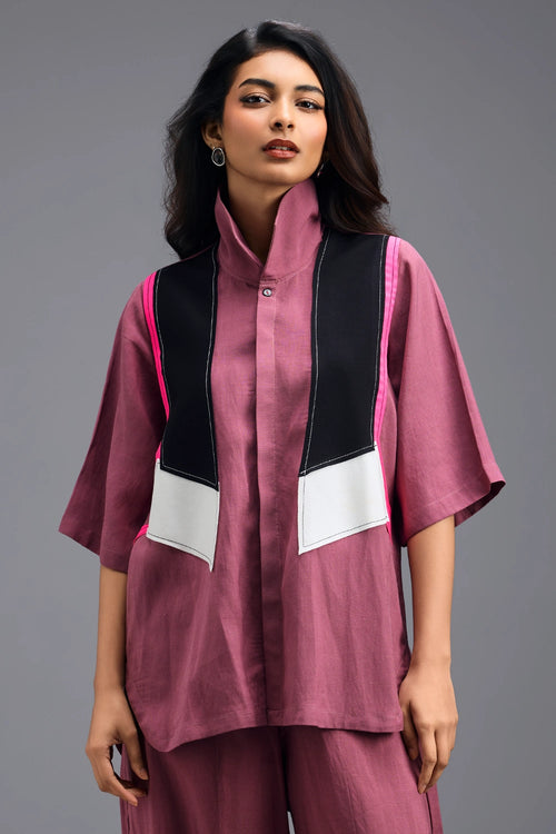 Pink Jacket Linen Co-ord Set