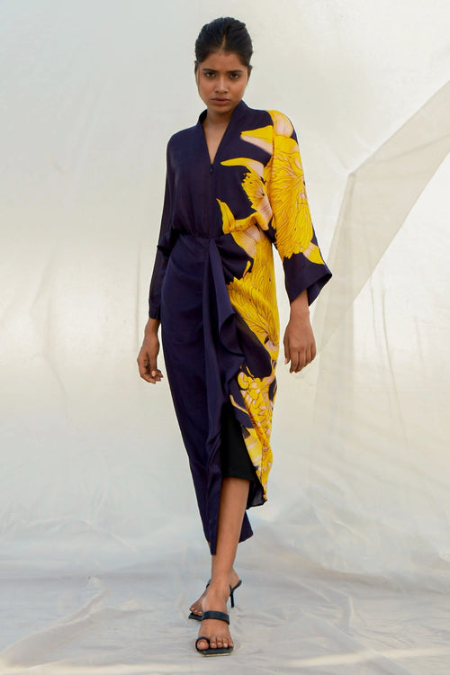 Navy Protea Dress